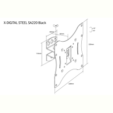 Кронштейн настінний X-Digital STEEL SA220 Black