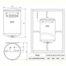 Водонагрівач Tesy ANTICALC GCV 1504424D B14 TBRC