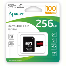 Карта пам'яті Apacer MicroSDHC 256GB UHS-I Class 10 + SD adapter (AP256GMCSX10UB-R)