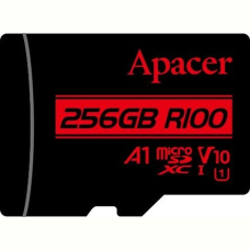 Карта пам'яті Apacer MicroSDHC 256GB UHS-I Class 10 + SD adapter (AP256GMCSX10UB-R)