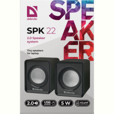 Акустика Defender #1 2.0 SPK 22 2х2,5W USB Black (65503)
