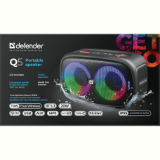 Портативна акустика Defender Q5 20 W Black (65305)