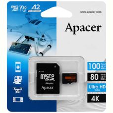 Карта пам'ятi Apacer 64GB MicroSDXC UHS-I/U3 Class 10 (AP64GMCSX10U8-R) + SD адаптер