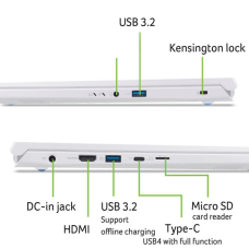 Ноутбук Acer Nitro V 14 ANV14-62-R9E7 (NH.QW4EU.006) Pearl White