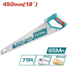 Ножівка по дереву TOTAL THT55450 7 зубів на дюйм, довжина 450мм.