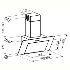 Витяжка Eleyus Vertical 700 50 WH