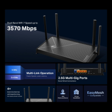 Бездротовий маршрутизатор TP-Link Archer BE230 BE3600