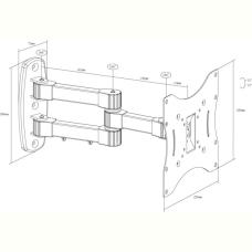 Кронштейн настінний X-Digital STEEL SA245 Black