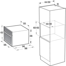 Електрична духова шафа Hisense BIM4434ABG8 (BO4CM4V1-72)