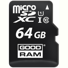Карта пам'яті GoodRam microSDXC 64GB Class 10 UHS I (M1AA-0640R12) + SD адаптер