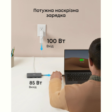 Перехідник Anker PowerExpand 8-in-1 - PD in 100W/HDMI/2xUSB-A/USB-C 10Gbps/LAN/SD Black