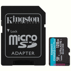 Карта пам'яті Kingston microSD 128GB C10 UHS-I U3 A2 V30 + SD (SDCG4/128GB)