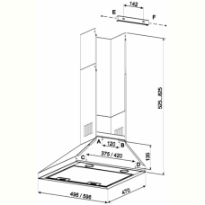 Витяжка Jantar KBT 650 LED 50 BL 