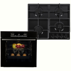Електрична духова шафа + газова варильна поверхня Gorenje SET BLACK GAS BO6735E02BK + G641EB