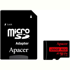 Картка пам'ятi Apacer MicroSDHC 128GB UHS-I Class 10 + SD adapter (AP128GMCSX10UB-R)