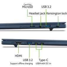 Ноутбук Acer Swift Go 16 AI SFG16-A71-R48W (NX.JX9EU.003) Steam Blue
