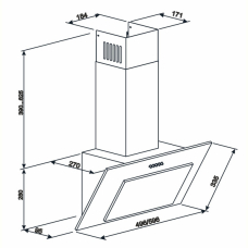 Витяжка Eleyus Vertical 1000 60 WH