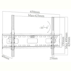 Кронштейн настінний X-Digital STEEL ST415 Black