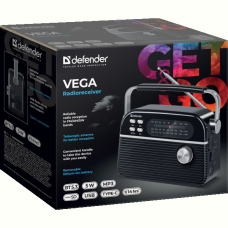 Радіоприймач Defender Vega 5Вт Black (65179) 