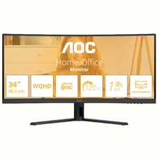 Монiтор 34" AOC CU34B3E Black