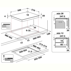 Електрична варильна поверхня Whirlpool WSQ7360NE