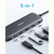 Перехідник Anker USB-C Hub 332 5-in-1 Black
