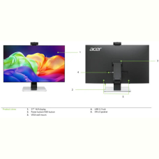 Монiтор 27" Acer PE270KTbmiiphcuzx (UM.HP0EE.014) Black